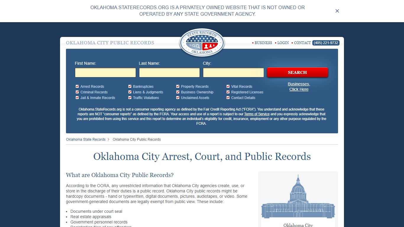 Oklahoma City Arrest, Court, and Public Records